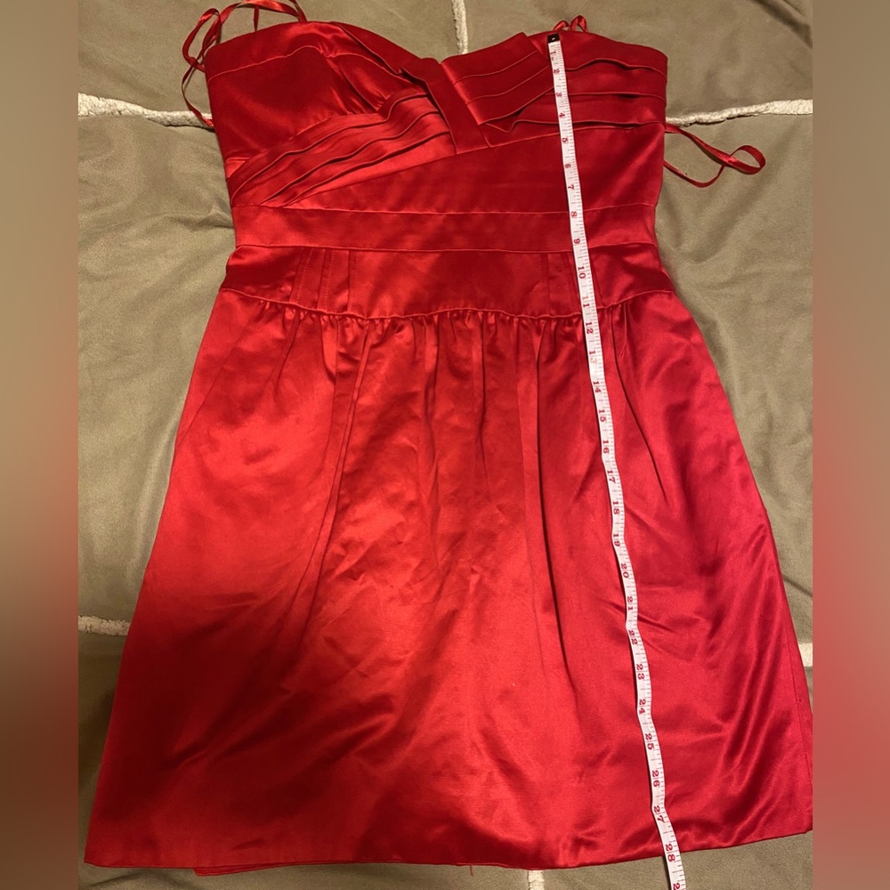 BCBG red strapless mini dress - size 8